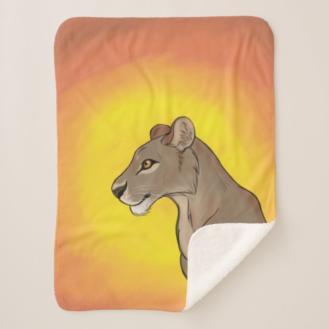 Couverture Sherpa Reine Lioness (Devant)