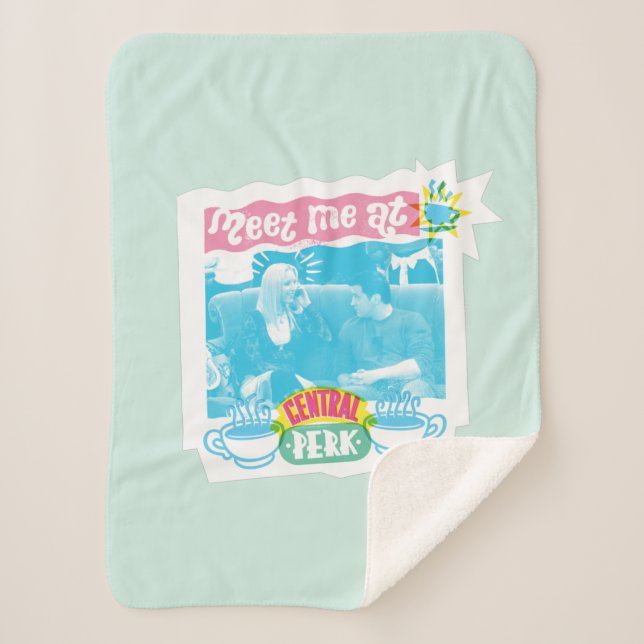 Couverture Sherpa Rencontrez-moi à Central Perk Neon Graphic (Devant)