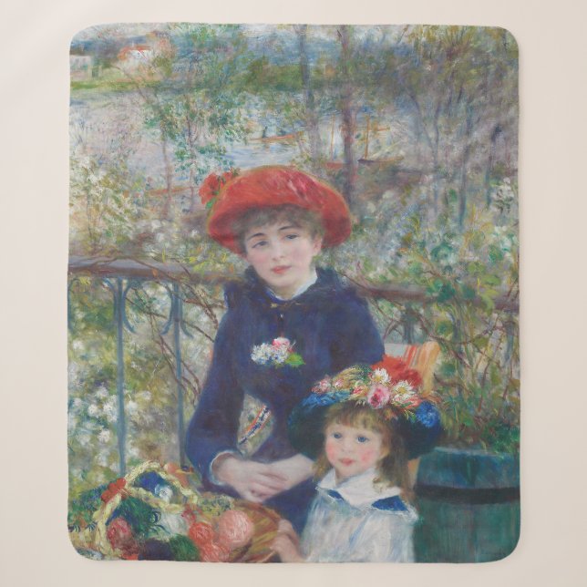 Couverture Sherpa Renoir Deux Soeurs Terrasse Français Impressionnis (Devant)