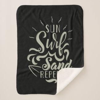 Couverture Sherpa Répétition du sable Surf Sun
