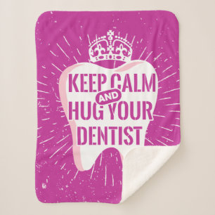 Couverture Sherpa Restez Calme Et Embrassez Votre Dentiste