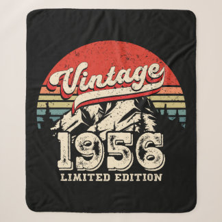 Couverture Sherpa Retro 1956 Birthday Gift Vintage 70th Bday