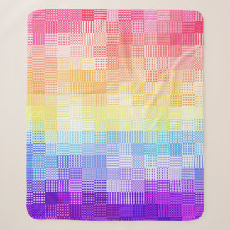 Couverture Sherpa Rétro Bohème Funky Excentrique Xénogenre Carreaux