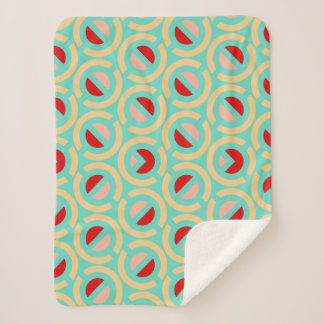 Couverture Sherpa Rétro motif géométrique