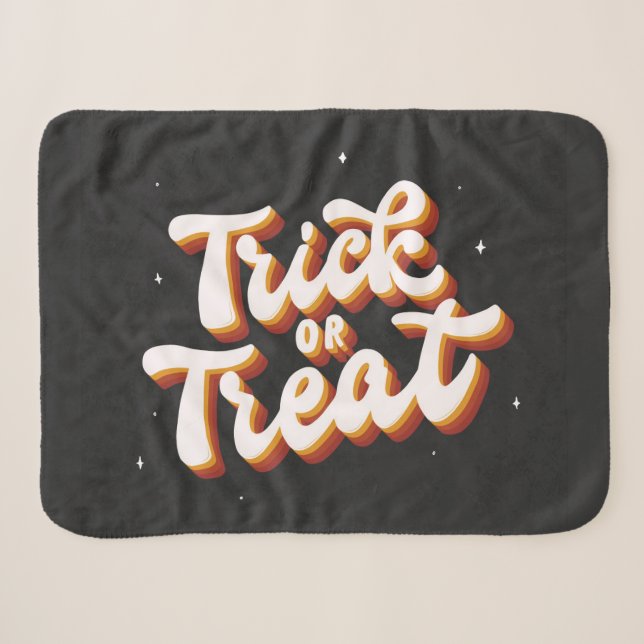Couverture Sherpa Retro Trick ou Treat (Devant (Horizontal))