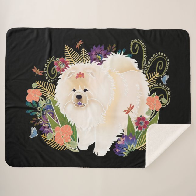 Couverture Sherpa RÊVER CROYAGE crème chow (Devant (Horizontal))