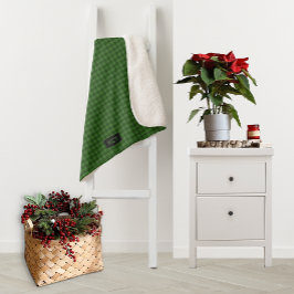 Couverture Sherpa Revêtement vert de la forêt - Ajouter les initiale