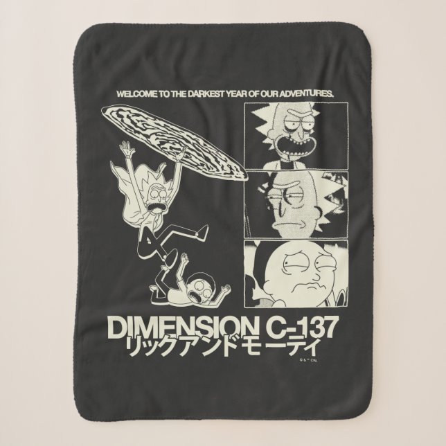 Couverture Sherpa RICK ET MORTY™ | Dimension C-137 (Devant)