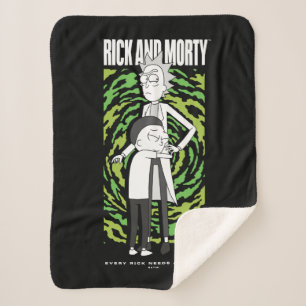 Couverture Sherpa RICK ET MORTY™ Morty étreignant Rick