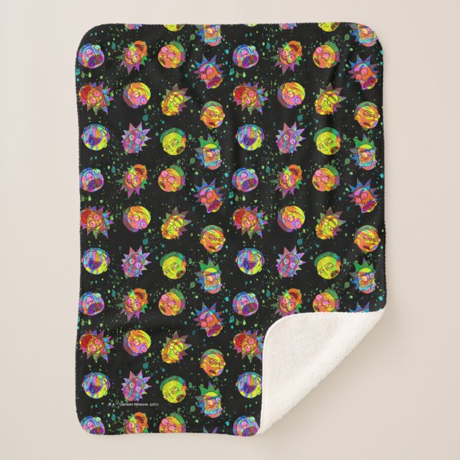 Couverture Sherpa RICK ET MORTY™ | Motif psychédélique (Devant)