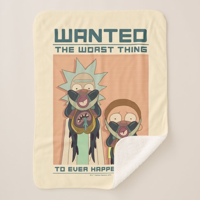Couverture Sherpa RICK ET MORTY™ | Poster Recherché Glorzo (Devant)