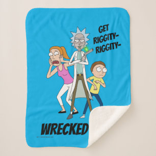 Couverture Sherpa RICK ET MORTY™ Rick, Morty et Summer