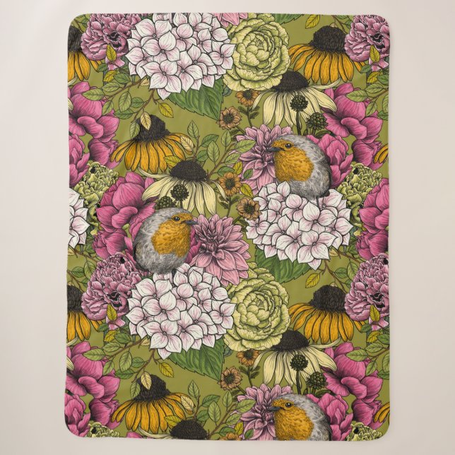 Couverture Sherpa Robins dans le jardin 2 (Devant)