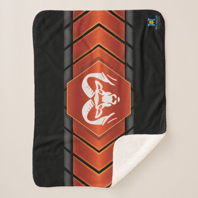 Couverture Sherpa Rockford Rams #2 Sherpa Blanket (Devant)