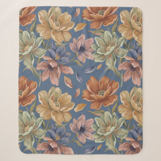 Couverture Sherpa Romantic Cottage Flowers