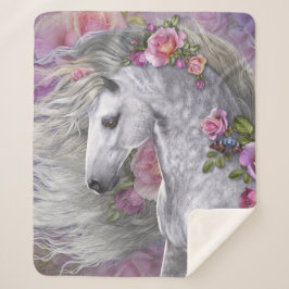 Couverture Sherpa Rose d'été Sherpa Blanket