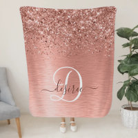 Rose Gold brossé Parties scintillant métallique No
