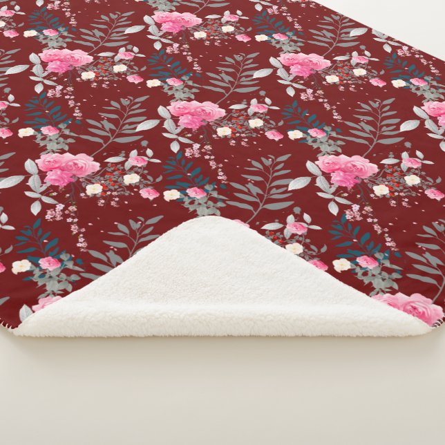 Couverture Sherpa Rose souple (3/4)