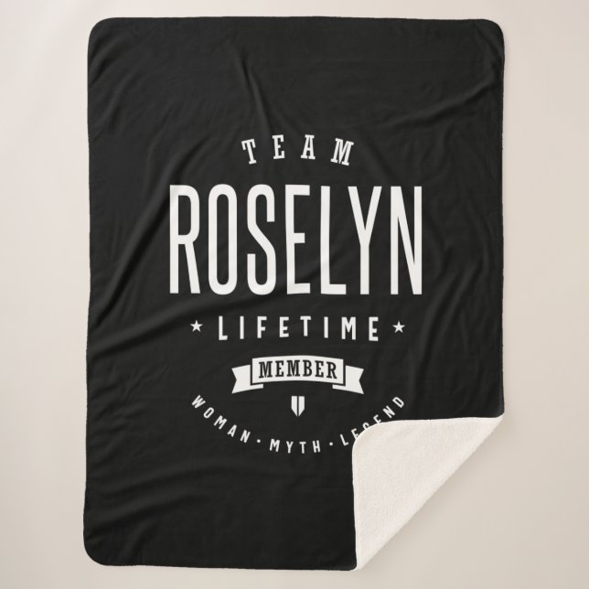 Couverture Sherpa Roselyn Nom personnalisé Anniversaire (Devant)