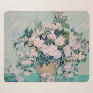 Couverture Sherpa Roses blanches-1890-Vincent van Gogh