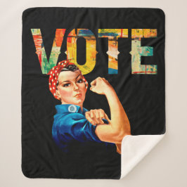 Couverture Sherpa Rosie le Riveter Poster politique Vote Élection