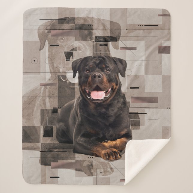Couverture Sherpa Rottweiler - art numérique de Metzgerhund (Devant)