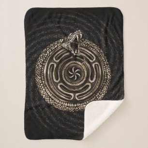 Couverture Sherpa Roue Hécate avec nos ouroboros
