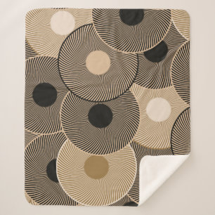 Couverture Sherpa Roues Arc Noir Or : Abstraites