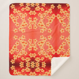 Couverture Sherpa Rouge avec orange