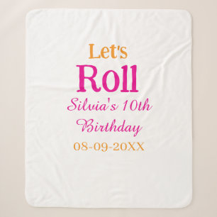 Couverture Sherpa Roulons heureux 10e anniversaire ajouter nom retro