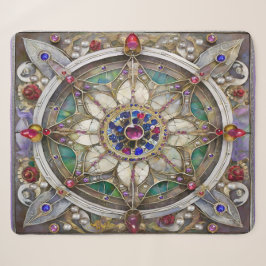Couverture Sherpa Ruby, Amethyst, Sapphire et Pearl Mandala