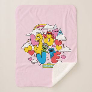 Couverture Sherpa Rue Sésame Amour