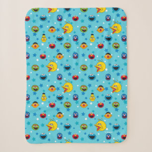 Couverture Sherpa Rue Sésame   Best Friends Star Motif