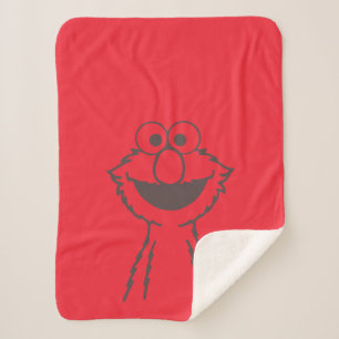 Couverture Sherpa Rue Sésame Elmo Bright