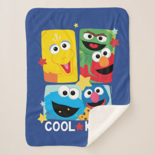 Couverture Sherpa Rue Sésame Enfants Cool