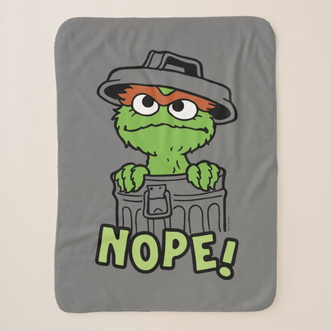 Couverture Sherpa Rue Sésame | Oscar le Grouch Nope! (Devant)