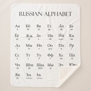 Couverture Sherpa russe Alphabet avec prononciation