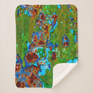 Couverture Sherpa Rust Métal Peeling Grunge Funny Deck Photo