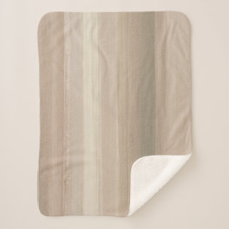 Couverture Sherpa Rustic Blush Pink Gray Mauve Abstract Stripe