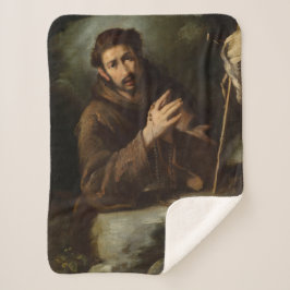 Couverture Sherpa Saint François dans la prière (foi chrétienne)