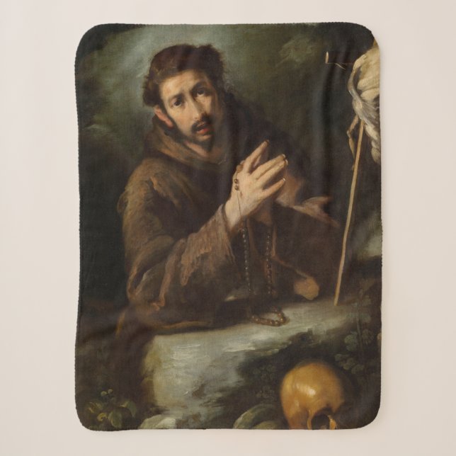 Couverture Sherpa Saint François dans la prière (foi chrétienne) (Devant)