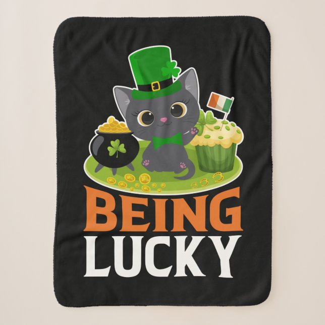 Couverture Sherpa Saint Patrick's Day Être chanceux (Devant)