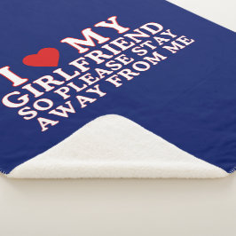 Couverture Sherpa Saint Valentin J'aime ma petite amie