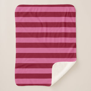 Couverture Sherpa Salsa Flamingo Rayure Rose