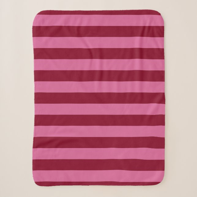 Couverture Sherpa Salsa Flamingo Rayure Rose (Devant)