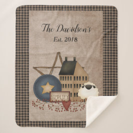 Couverture Sherpa Saltbox House Jaune - Simplifier Le Pays Primitif