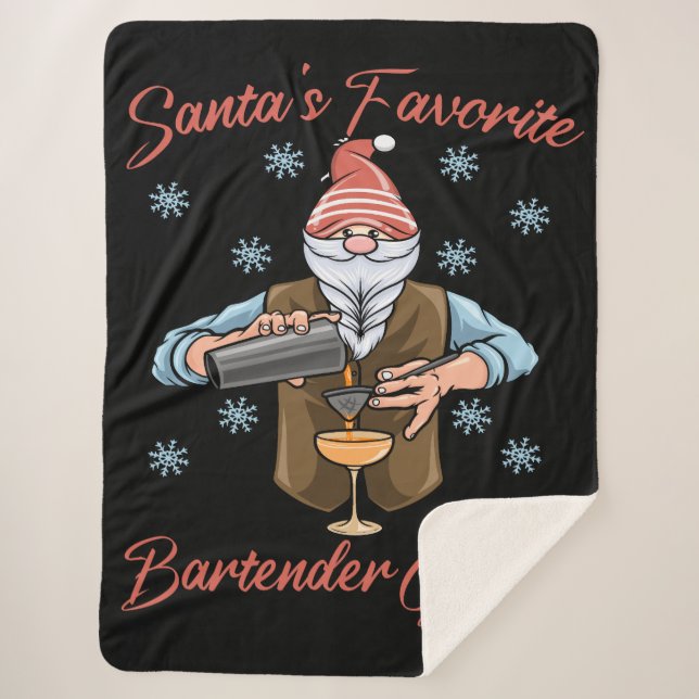 Couverture Sherpa Santas Favori Bartender Gnome (Devant)