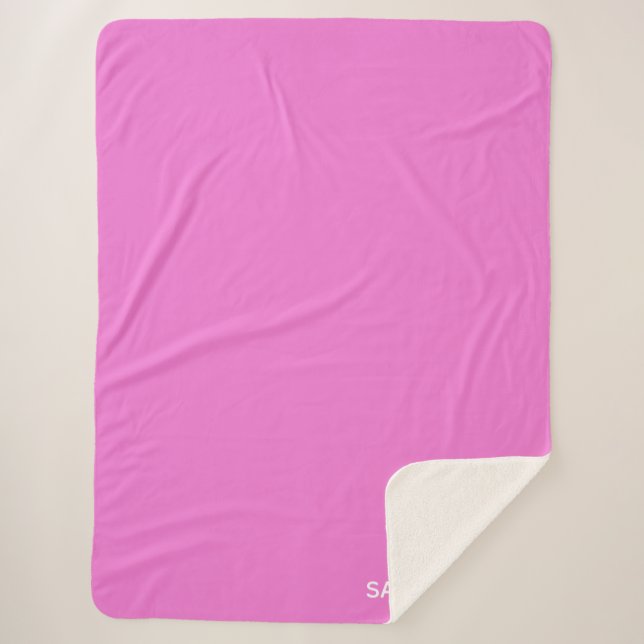 Couverture Sherpa Sapphire pink colour (Devant)