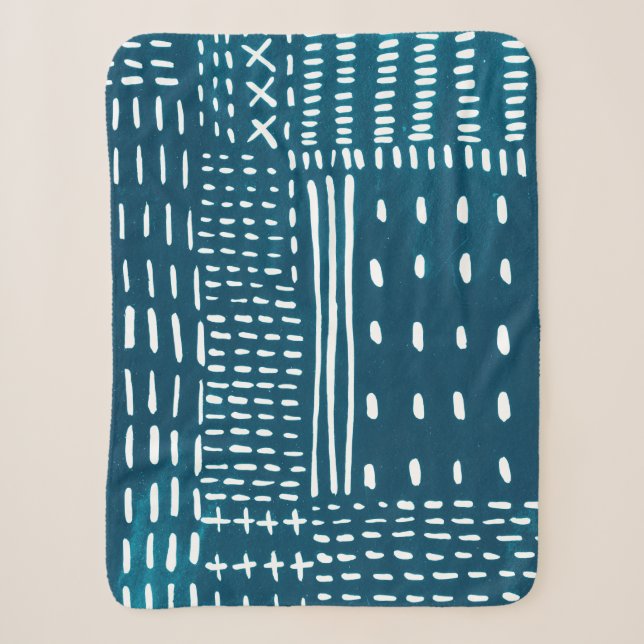 Couverture Sherpa Sashiko Stitches (Devant)