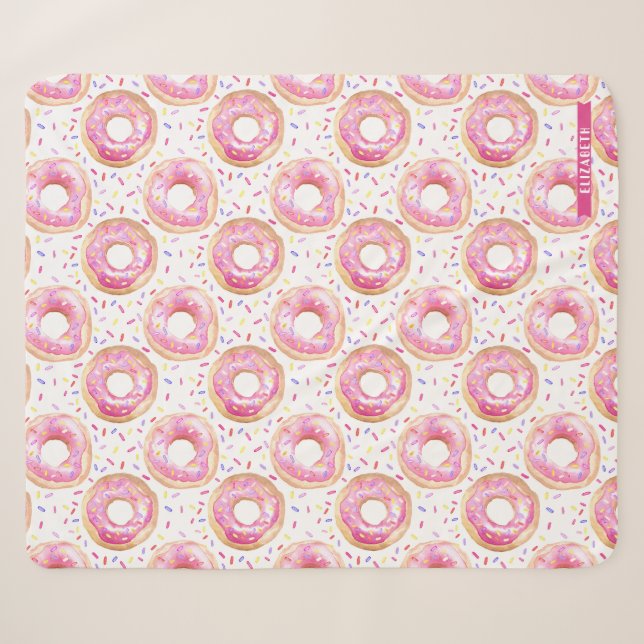Couverture Sherpa Saupoudrer de Motif rose Sherpa Jetez la couvertur (Devant (Horizontal))
